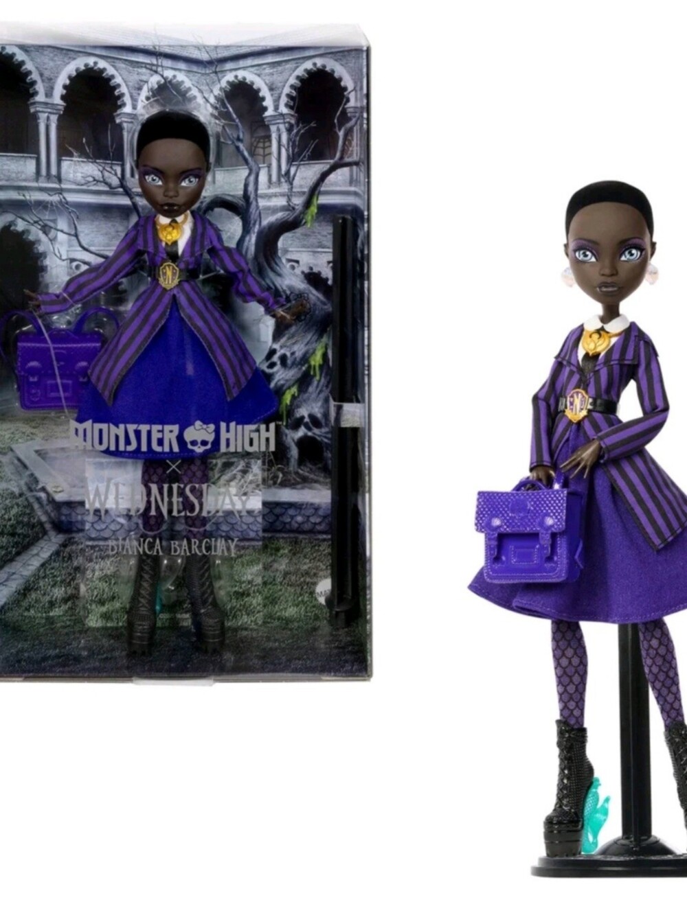 New Monster High Adams Family Wednesday Bianca Barclay Doll